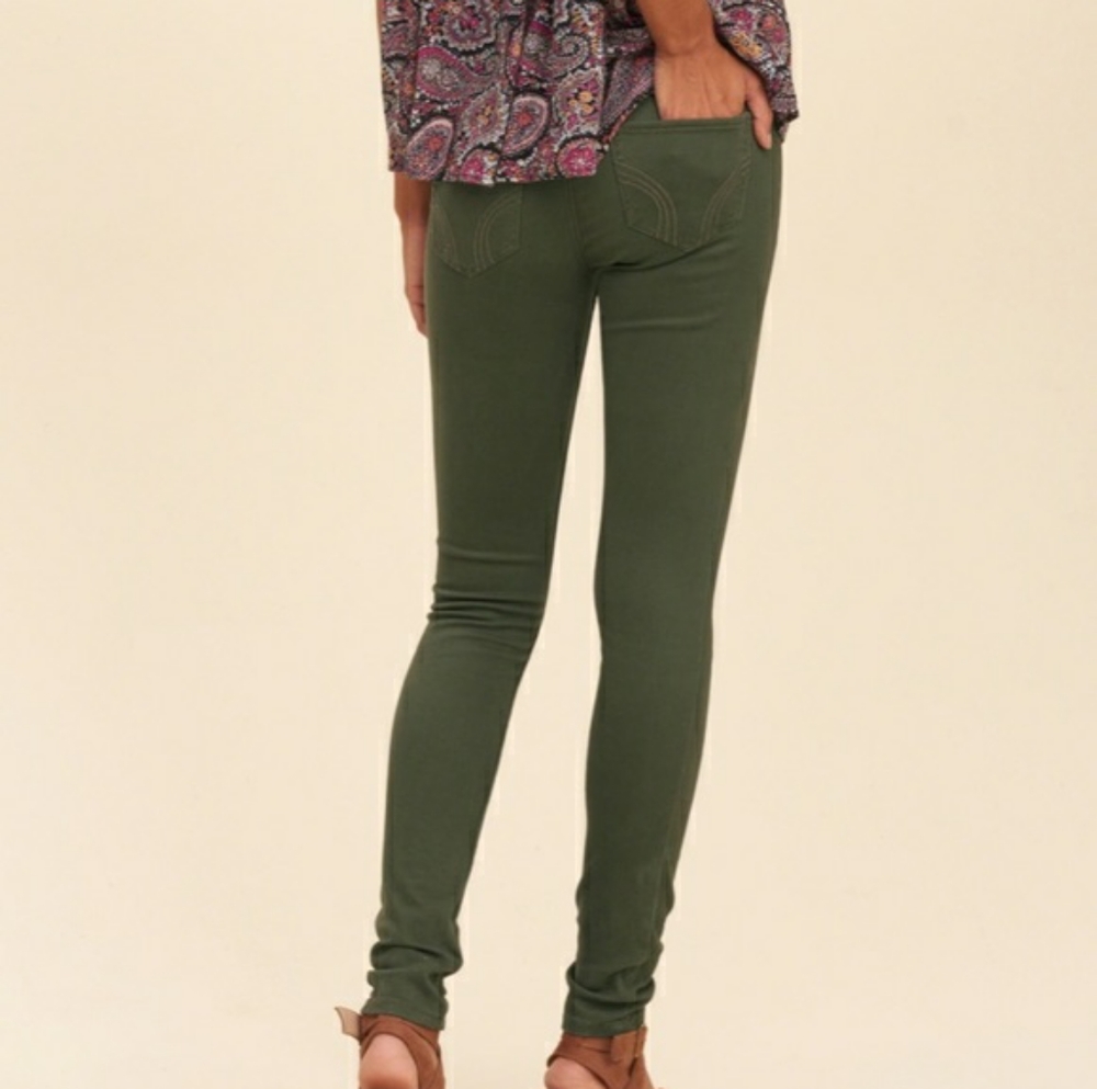 Brand New Hollister Olive Skinny Jeans